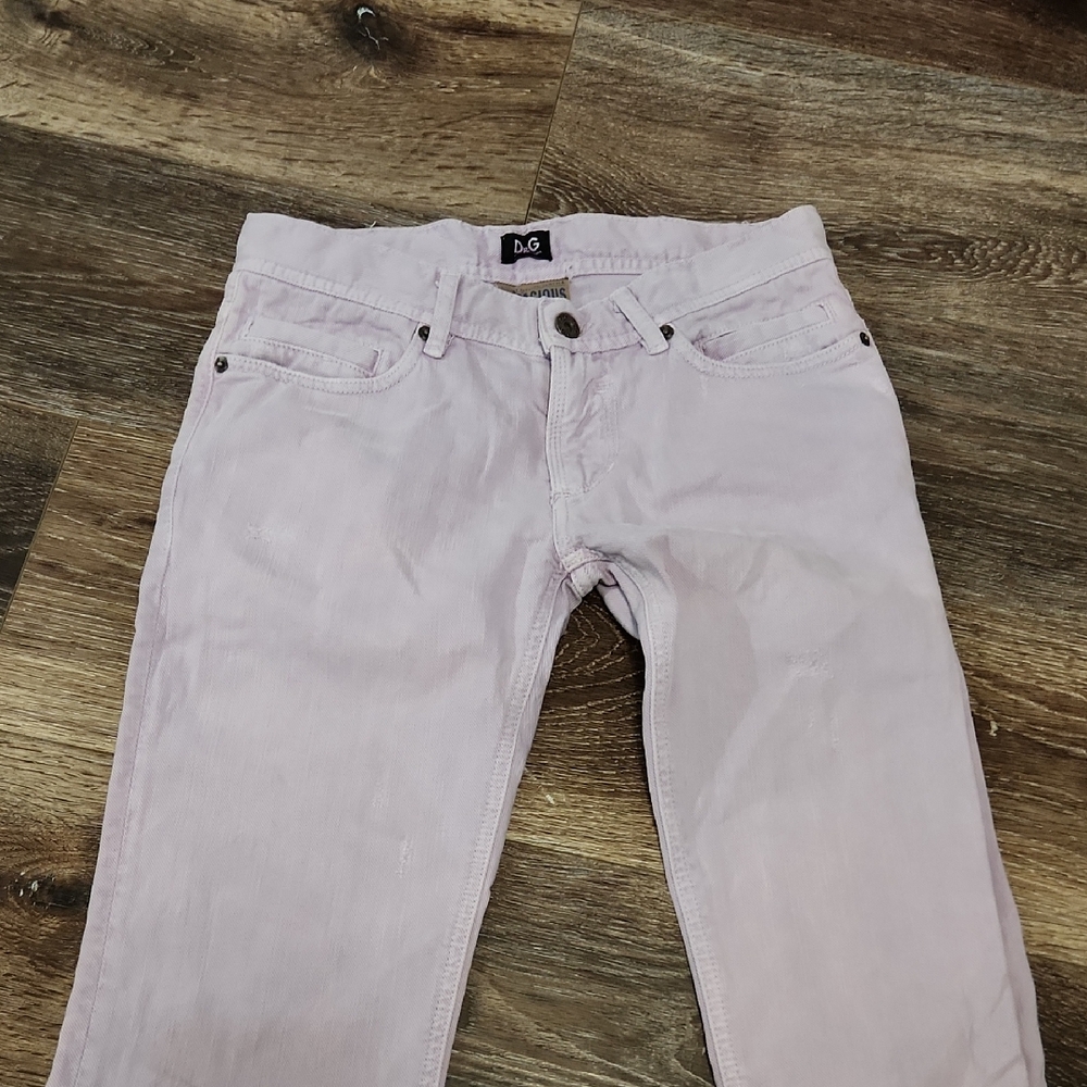 D&G Women's Soft Pink Straight Leg Jeans